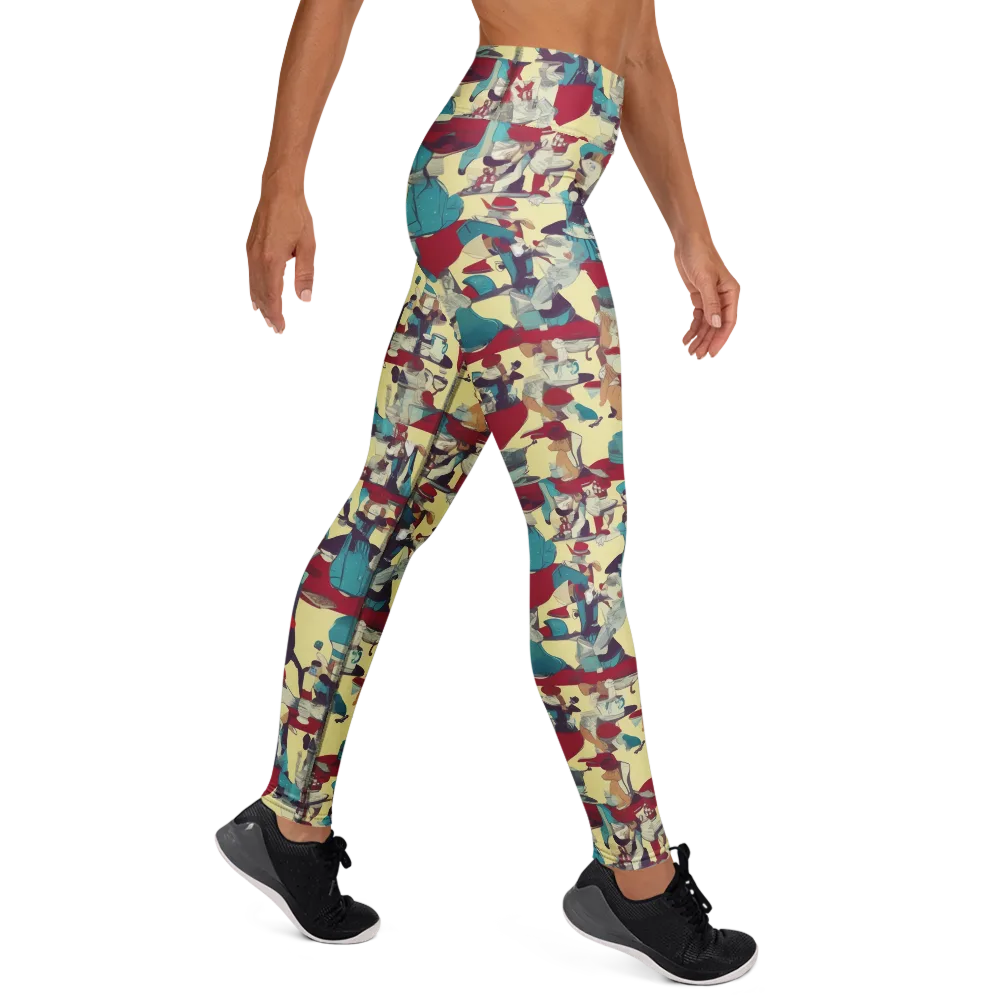 Crimson Tea Salon on Yoga Leggings — Right