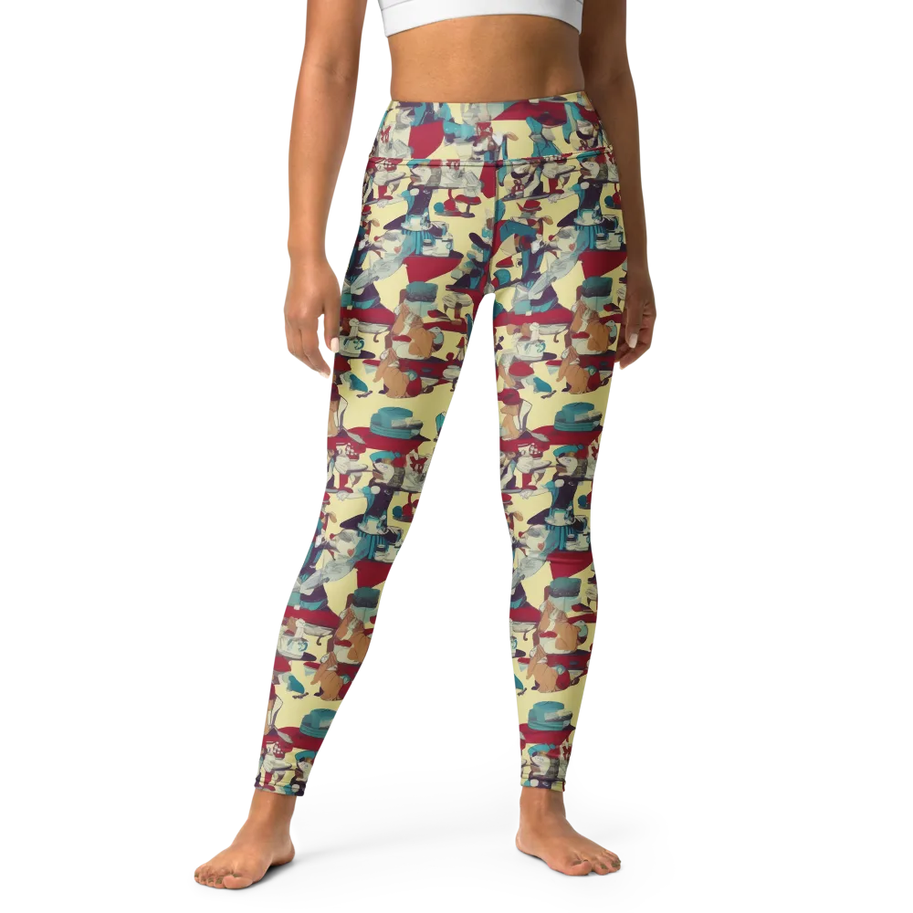 Crimson Tea Salon on Yoga Leggings — Front
