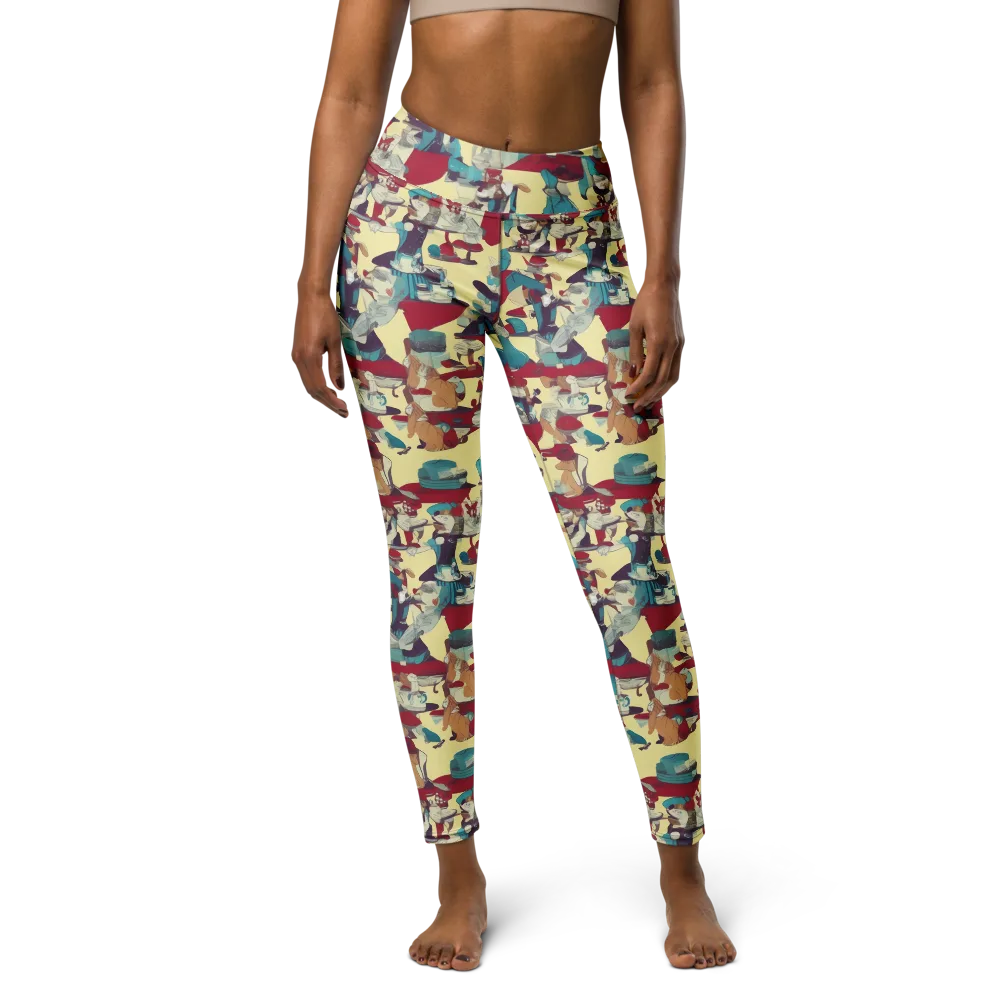 Crimson Tea Salon on Yoga Leggings — Front