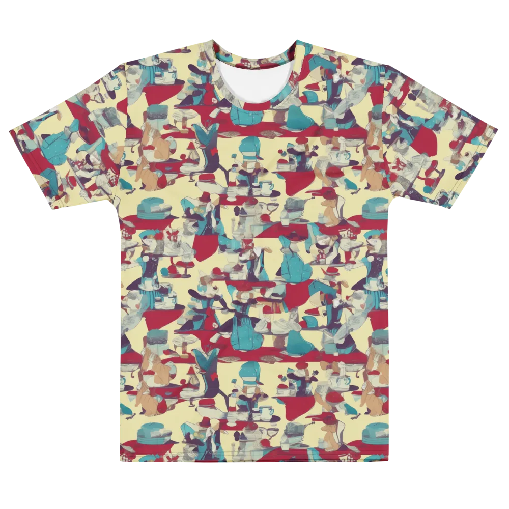 Crimson Tea Salon on Men's Cotton Crew Neck T-Shirt — Front