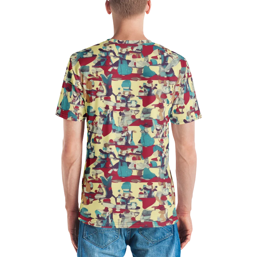 Crimson Tea Salon on Men's Crew Neck T-Shirt — Back