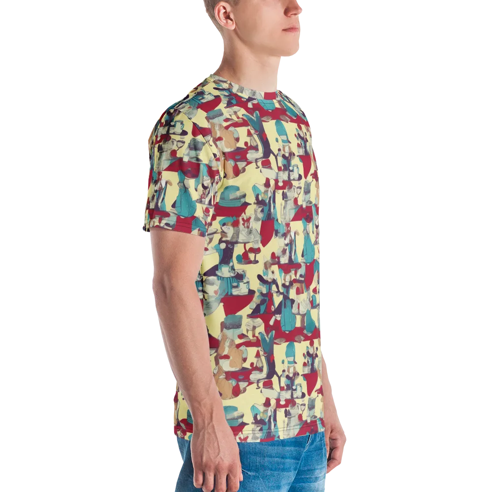 Crimson Tea Salon on Men's Crew Neck T-Shirt — Right