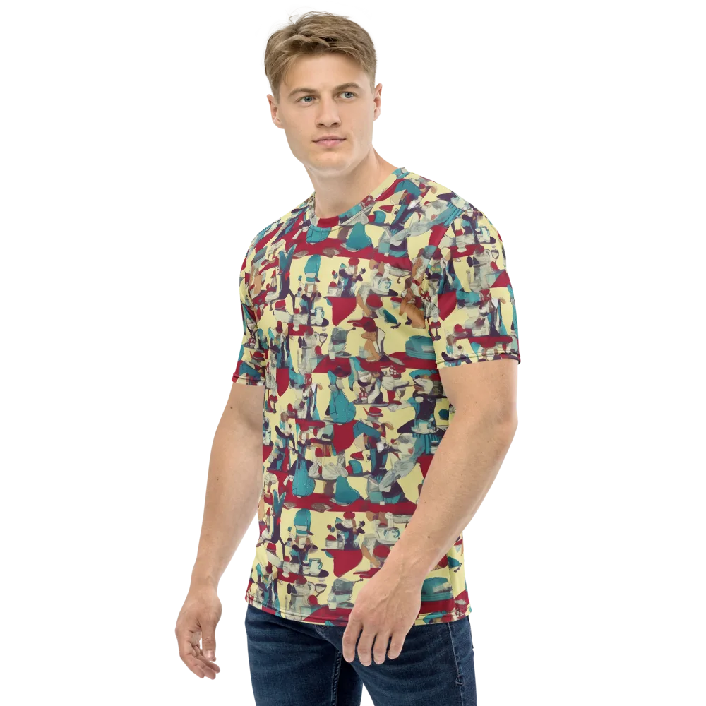 Crimson Tea Salon on Men's Crew Neck T-Shirt — Left