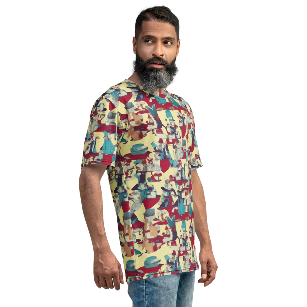 Crimson Tea Salon on Men's Crew Neck T-Shirt — Right