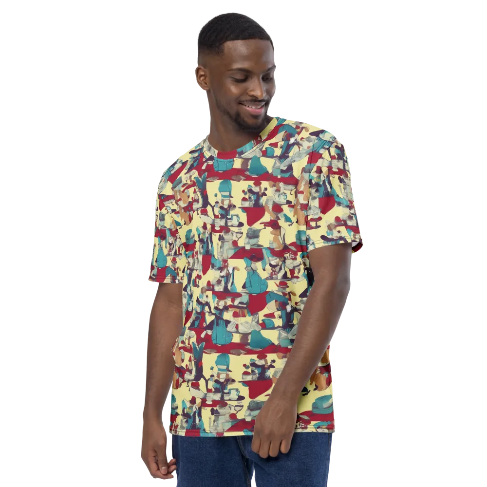 Crimson Tea Salon on Men's Crew Neck T-Shirt — Left