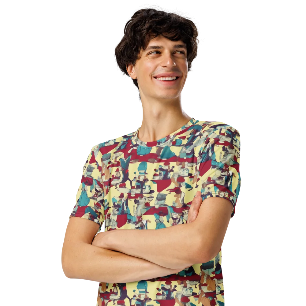 Crimson Tea Salon on Men's Crew Neck T-Shirt — Left Front