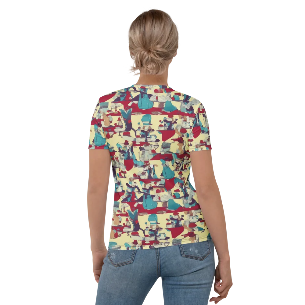 Crimson Tea Salon on Women's Crew Neck T-Shirt — Back