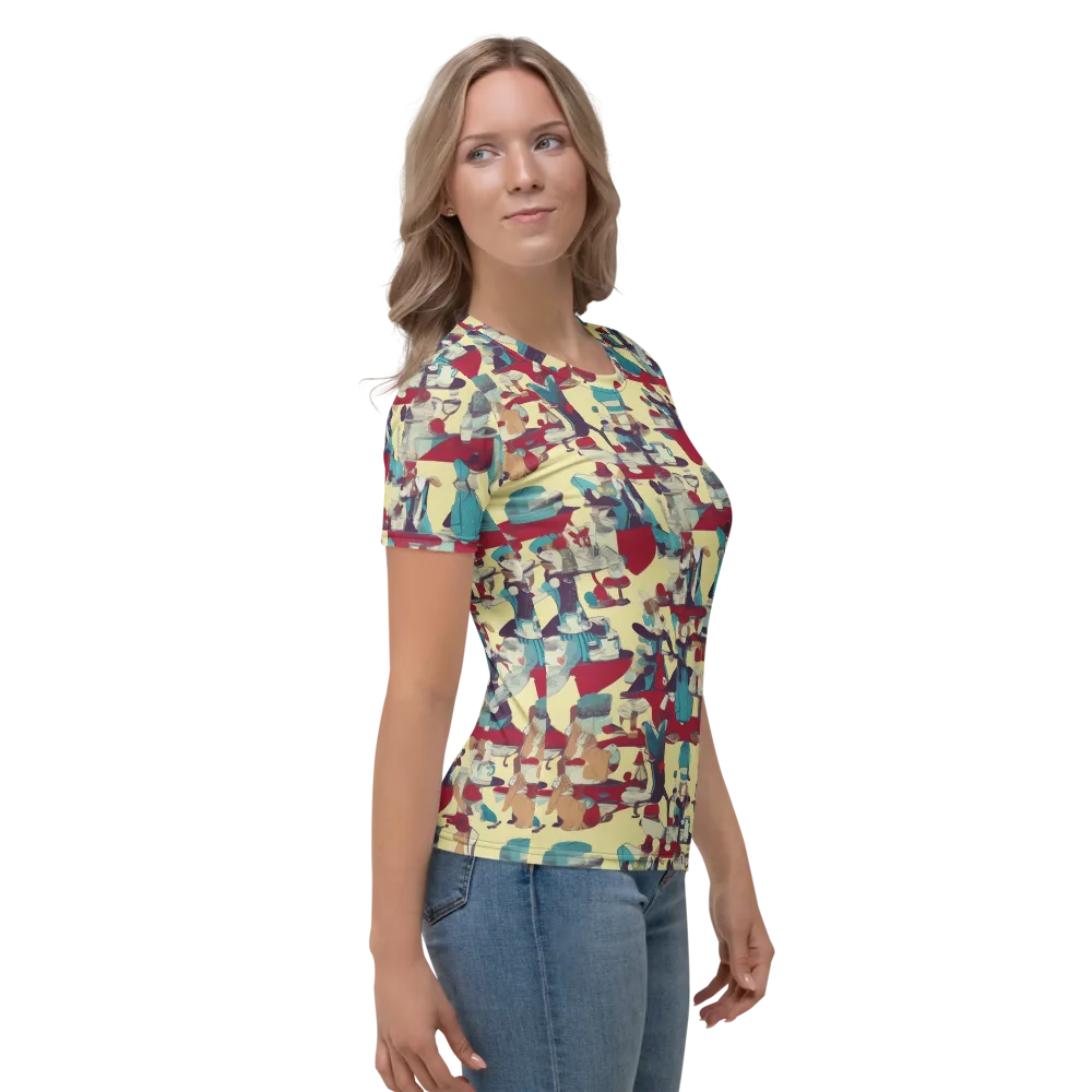 Crimson Tea Salon on Women's Crew Neck T-Shirt — Right