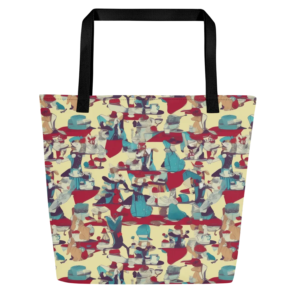 Crimson Tea Salon on Large Tote Bag W/ Pocket — Front