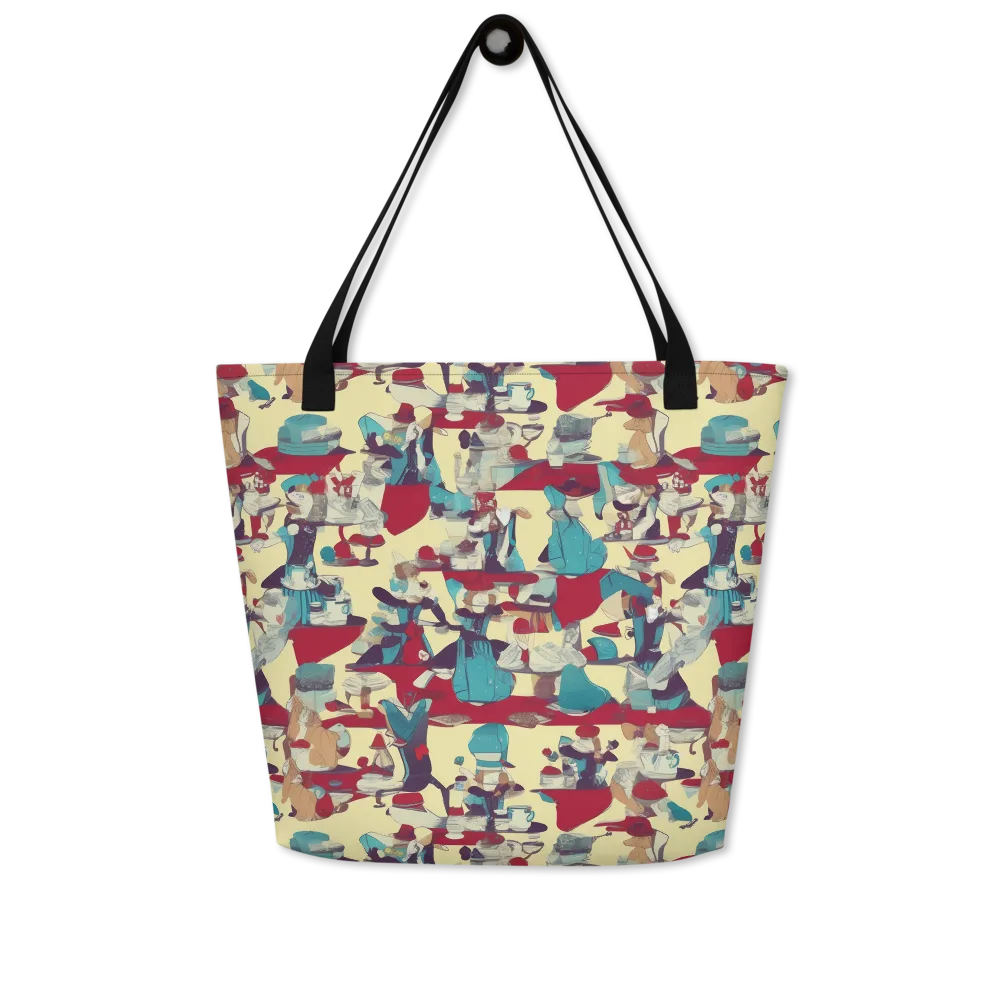 Crimson Tea Salon on Large Tote Bag W/ Pocket — Front