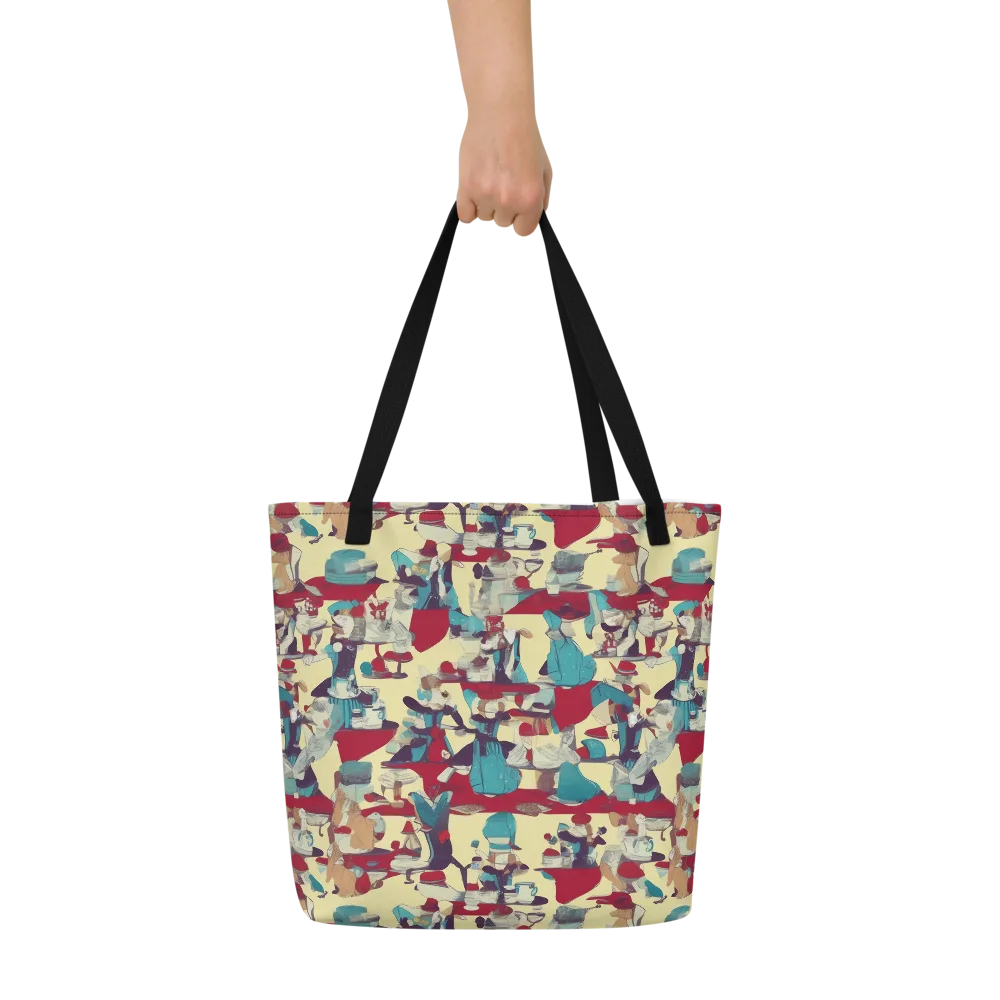 Crimson Tea Salon on Large Tote Bag W/ Pocket — Front