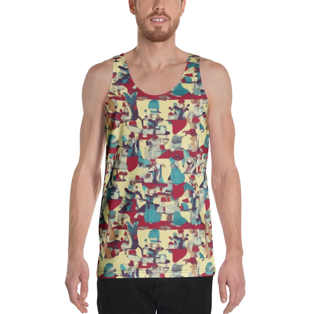 Crimson Tea Salon on Men's Tank Top — Front