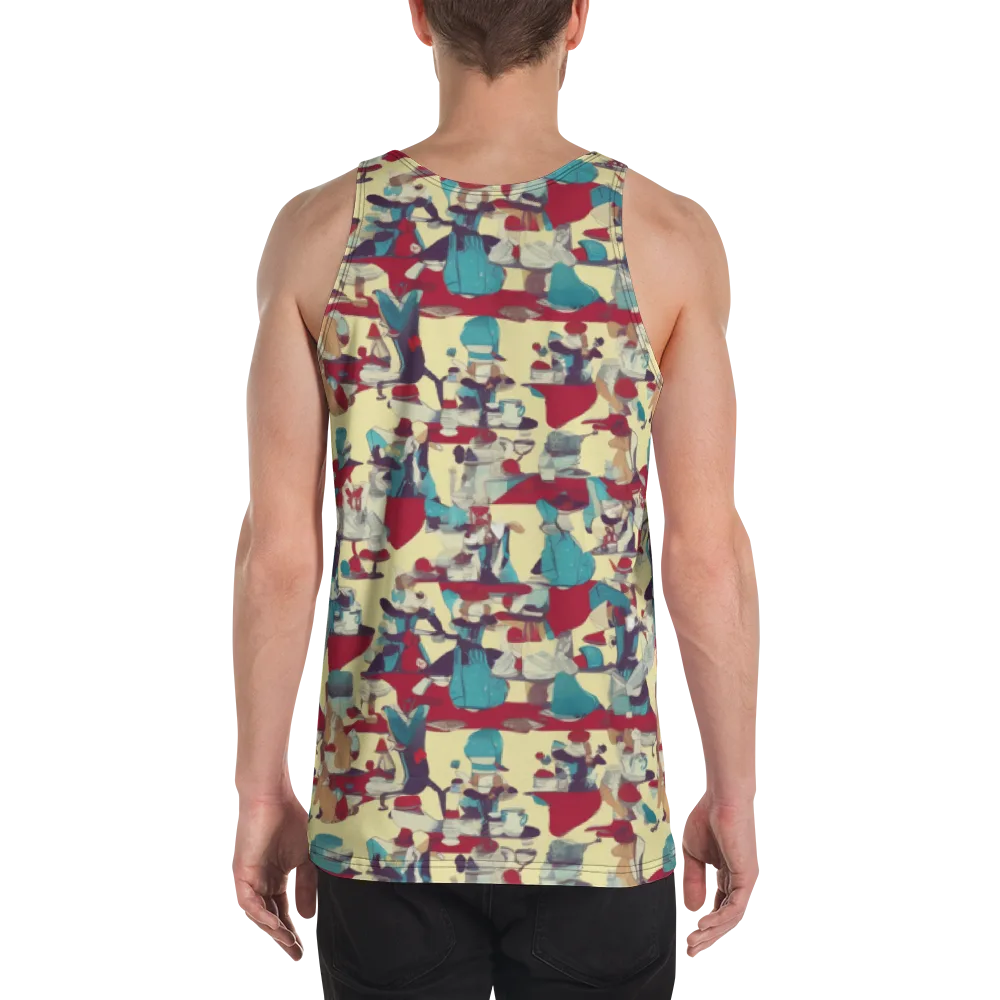 Crimson Tea Salon on Men's Tank Top — Back