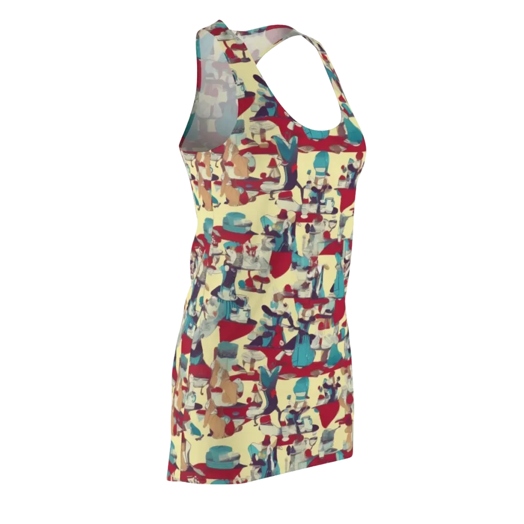 Crimson Tea Salon on Racerback Dress — Front Side