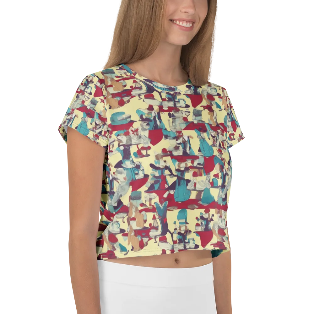 Crimson Tea Salon on Crop Tee — Right