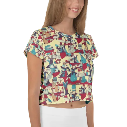 Crimson Tea Salon on a Crop Tee