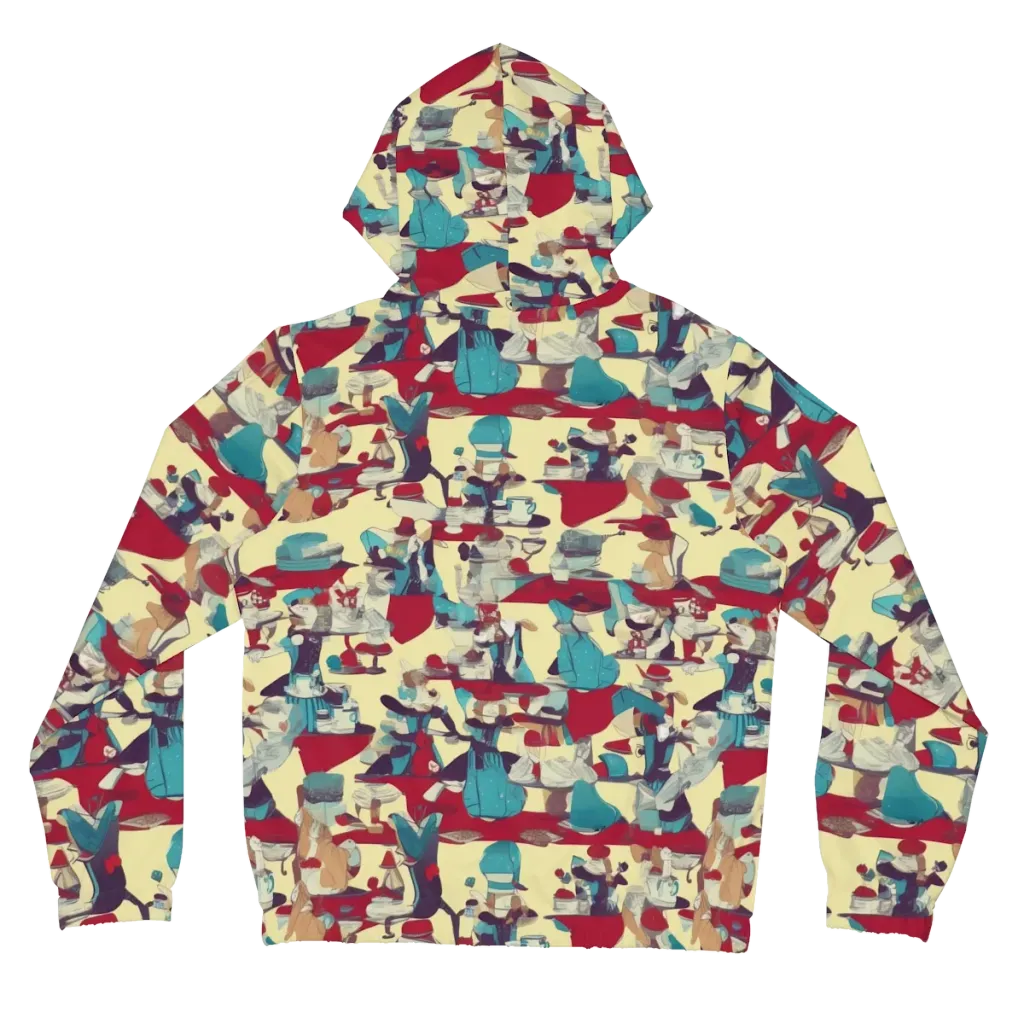 Crimson Tea Salon on Women's Full-Zip Hoodie — Back