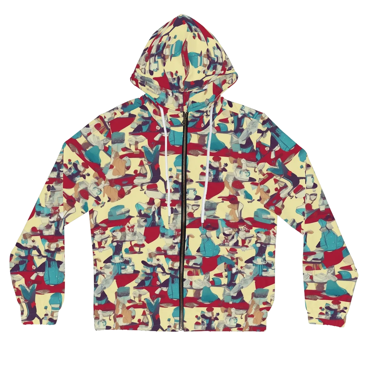 Crimson Tea Salon on Women's Full-Zip Hoodie — Front