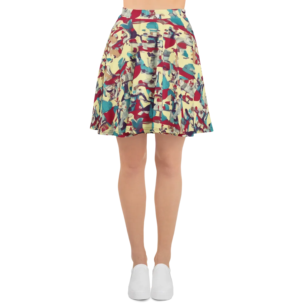 Crimson Tea Salon on Skater Skirt — Front