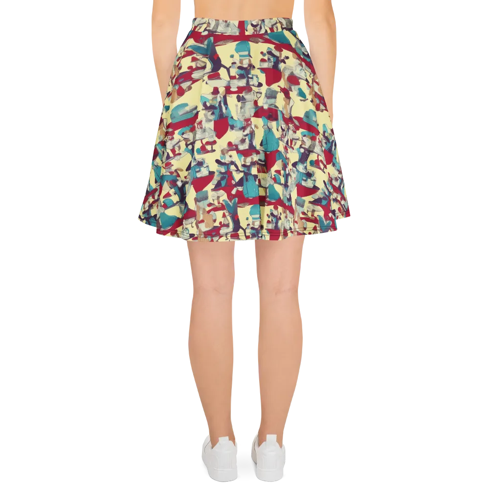 Crimson Tea Salon on Skater Skirt — Back
