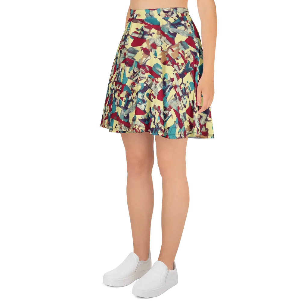 Crimson Tea Salon on Skater Skirt — Left