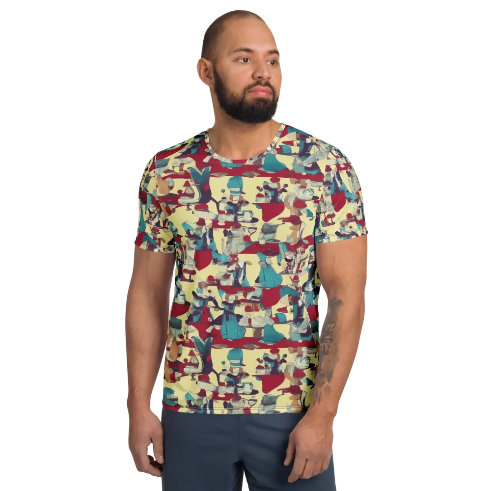 Crimson Tea Salon on Men's Athletic T-Shirt — Front