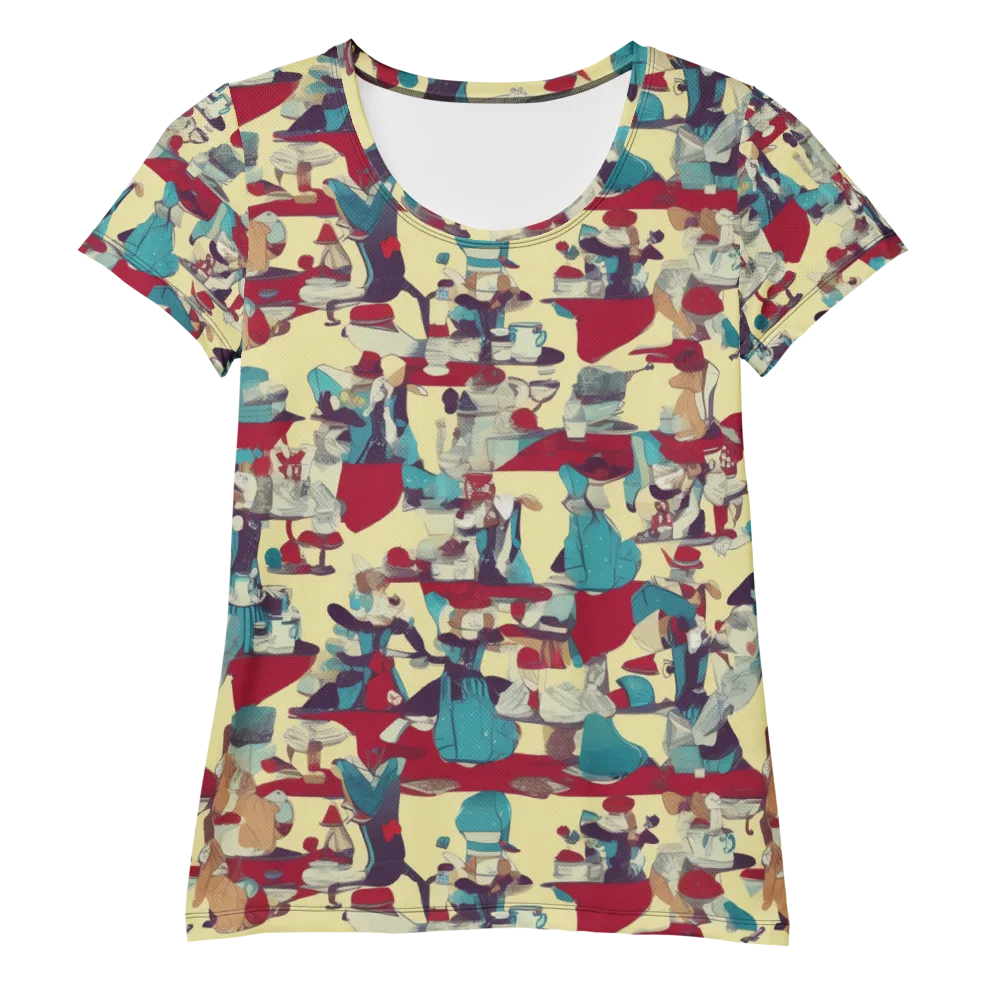 Crimson Tea Salon on Women's Athletic T-Shirt — Front