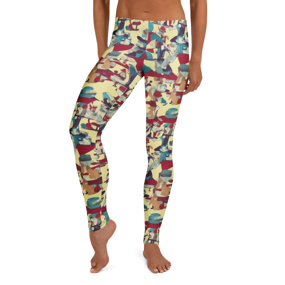 Crimson Tea Salon on Leggings — Front