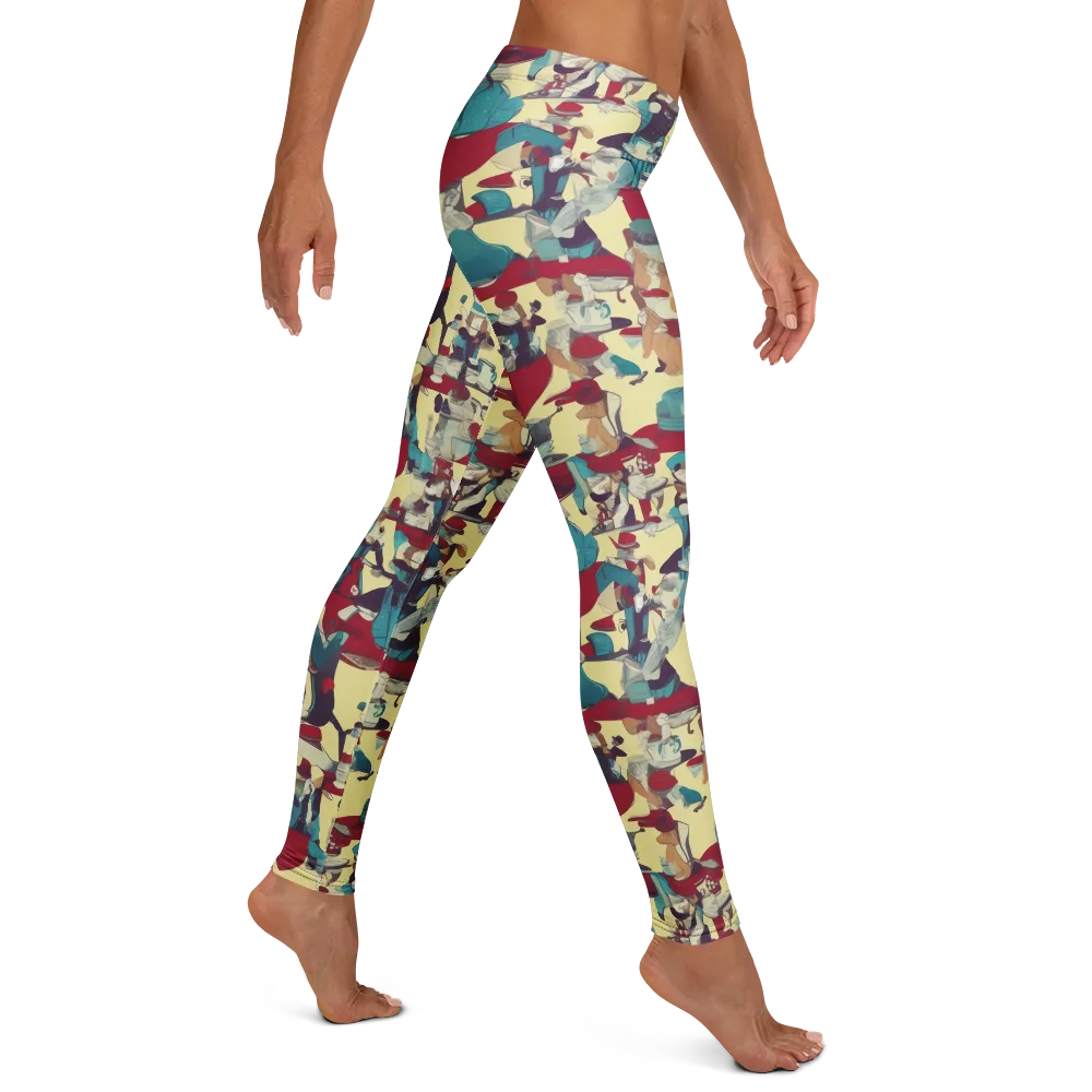 Crimson Tea Salon on Leggings — Right
