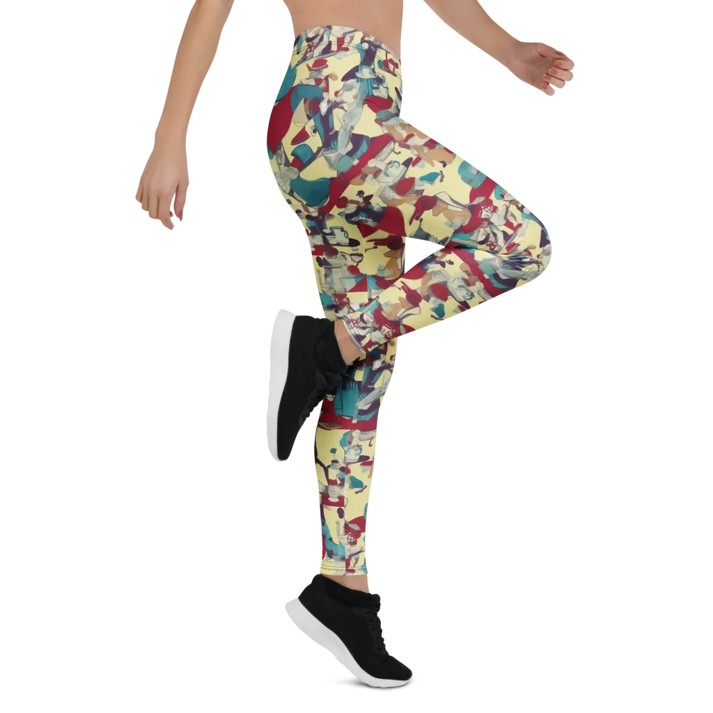 Crimson Tea Salon on Leggings — Right