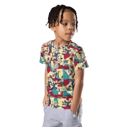 Crimson Tea Salon on a Kids Crew Neck T-Shirt