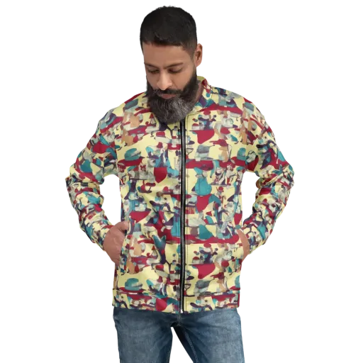 Crimson Tea Salon on a Bomber Jacket