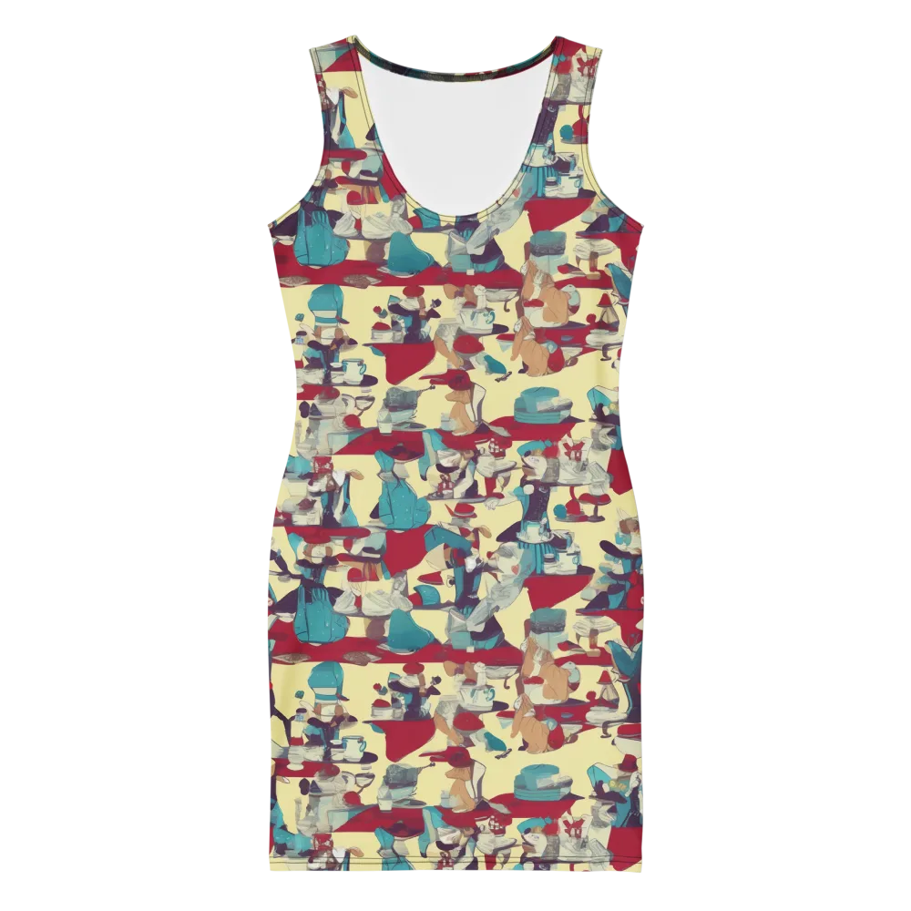 Crimson Tea Salon on Bodycon Dress — Front