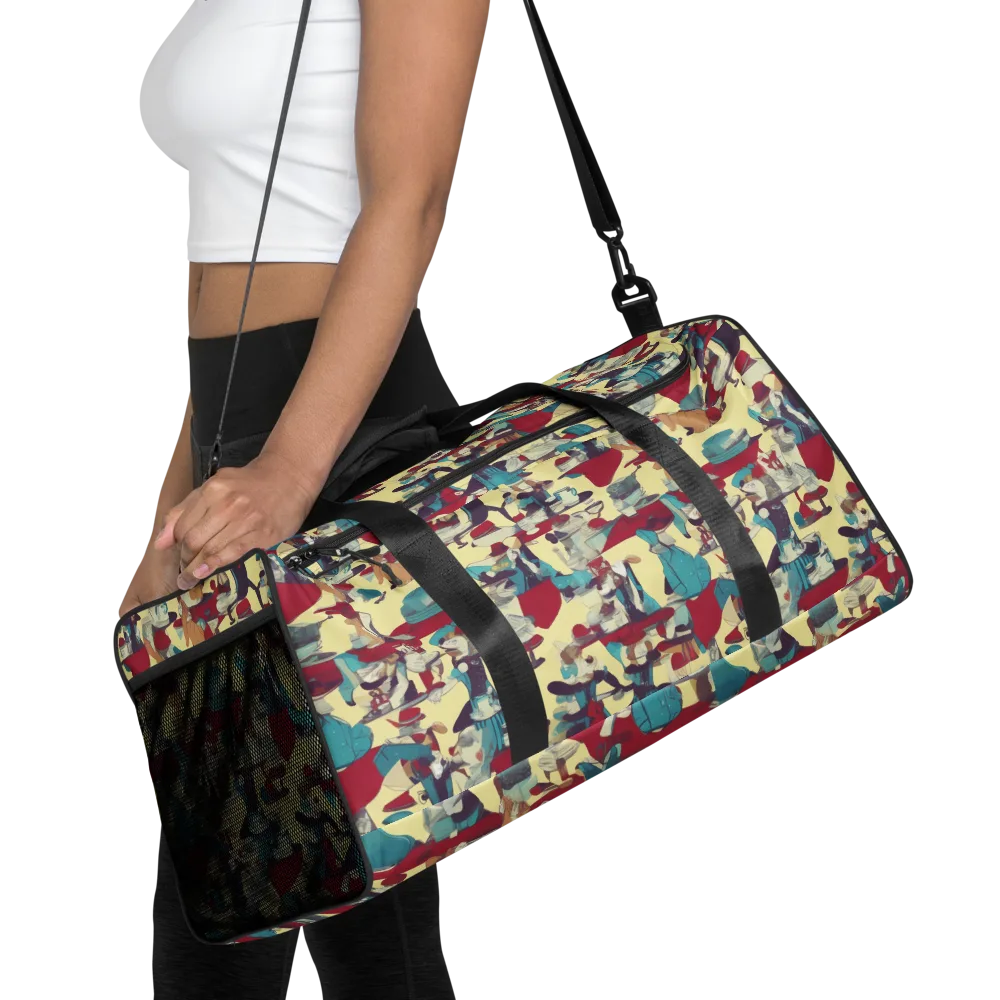 Crimson Tea Salon on Duffle Bag — Front