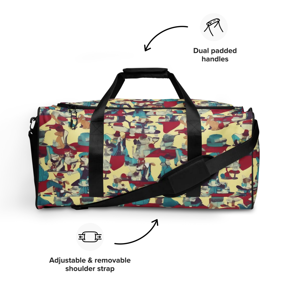 Crimson Tea Salon on Duffle Bag — Front