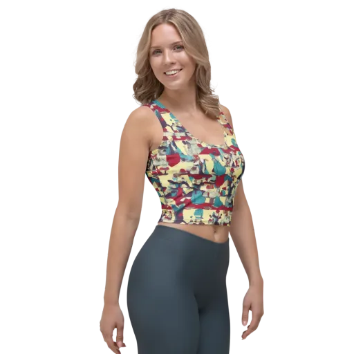 Crimson Tea Salon on a Crop Top