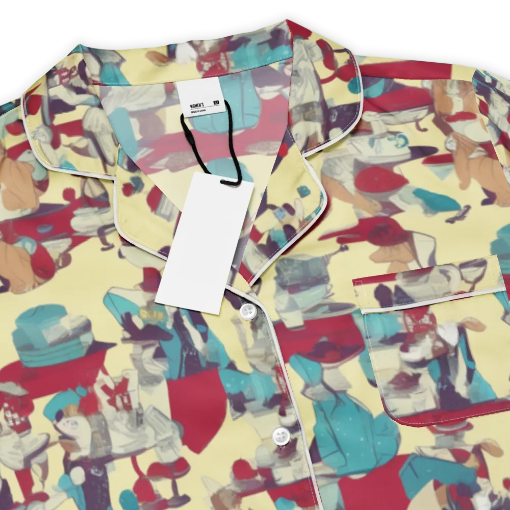 Crimson Tea Salon on Women's Short Sleeve Pajama Top — Product details