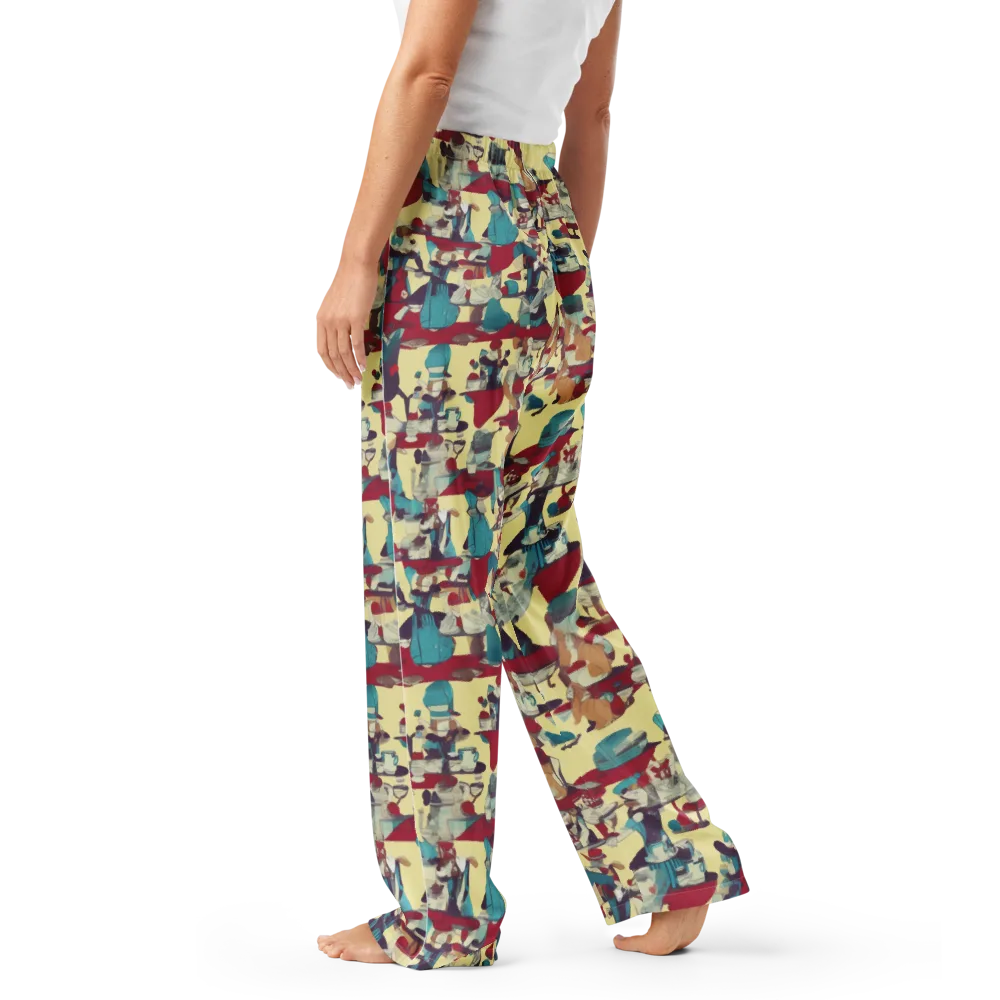 Crimson Tea Salon on Women's Pajama Pants — Left
