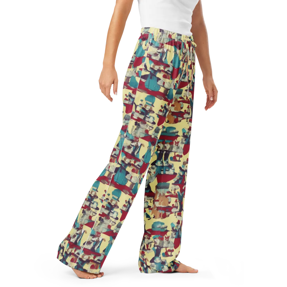 Crimson Tea Salon on Women's Pajama Pants — Right Front