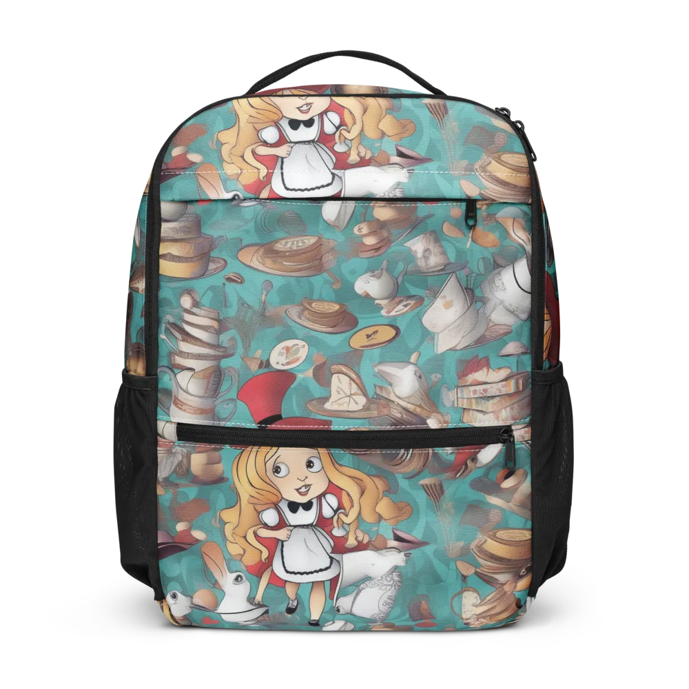 Wonderland Tea Party on Utility Backpack — Front