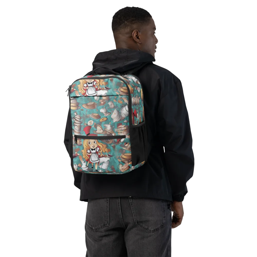 Wonderland Tea Party on Utility Backpack — Back