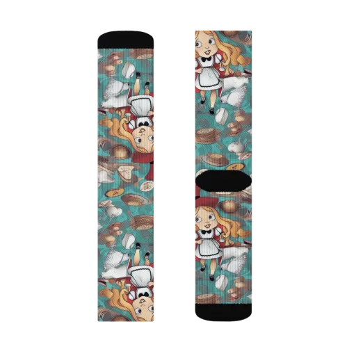 Wonderland Tea Party on a Socks