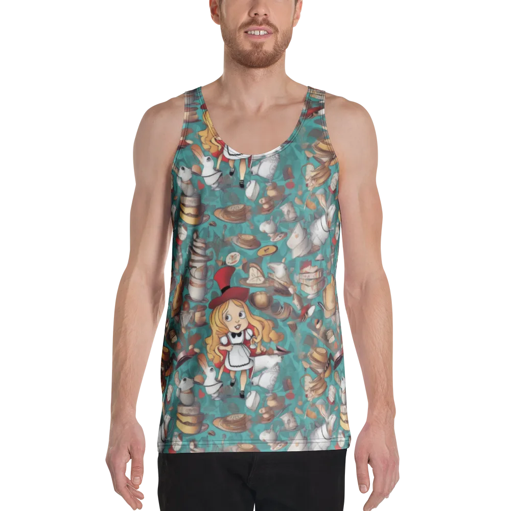Wonderland Tea Party on Men's Tank Top — Front