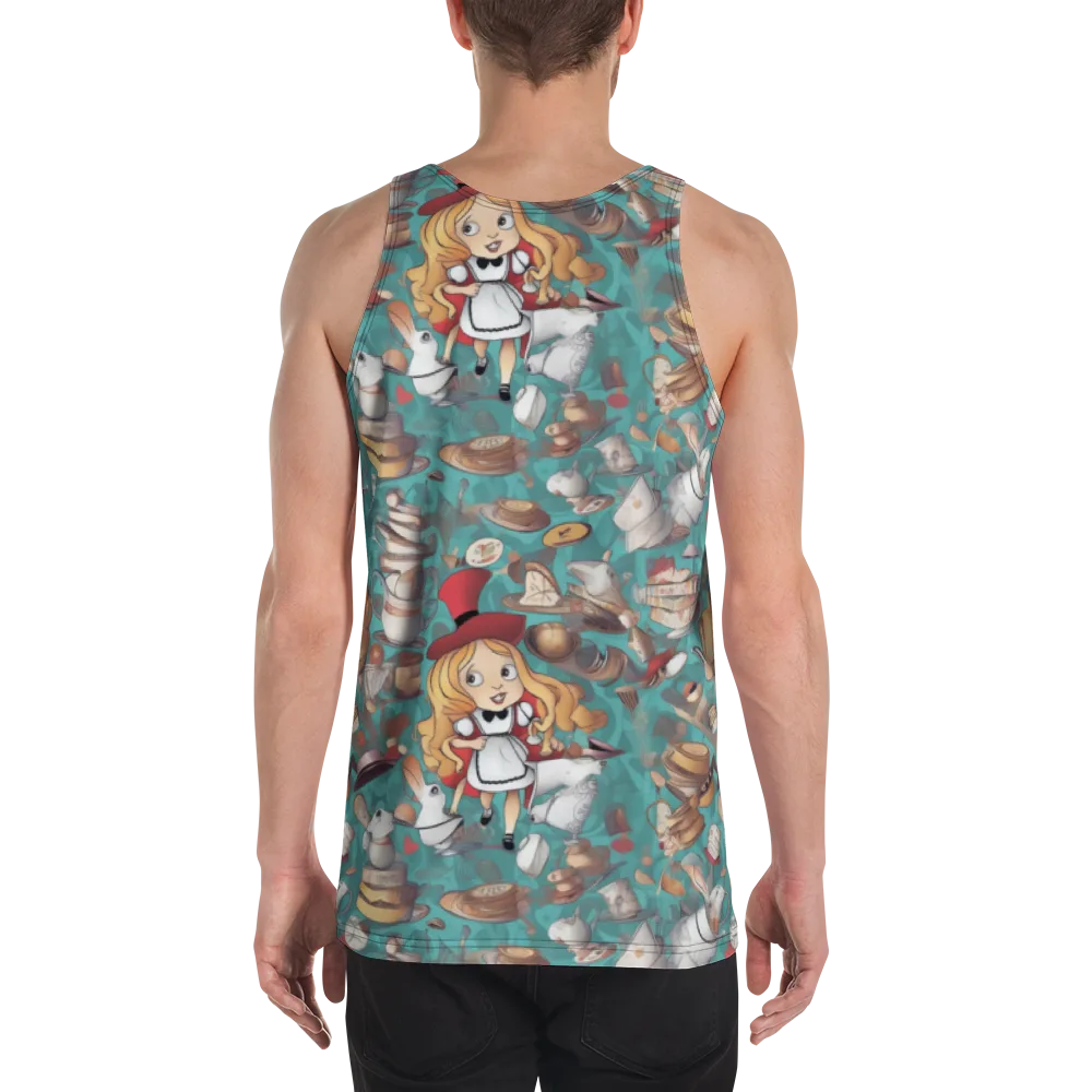 Wonderland Tea Party on Men's Tank Top — Back