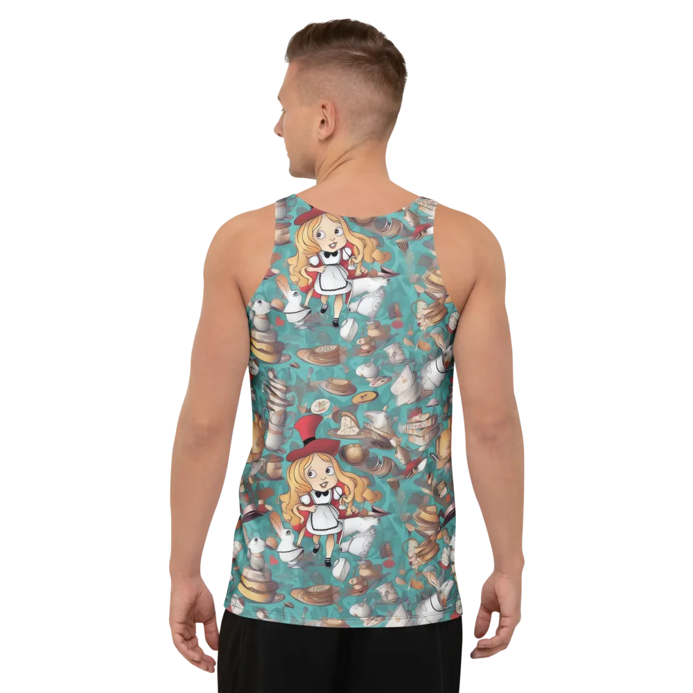 Wonderland Tea Party on Men's Tank Top — Back