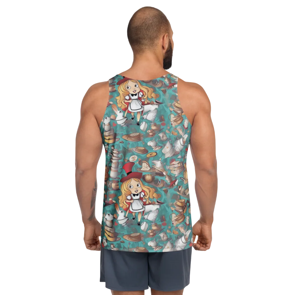 Wonderland Tea Party on Men's Tank Top — Back