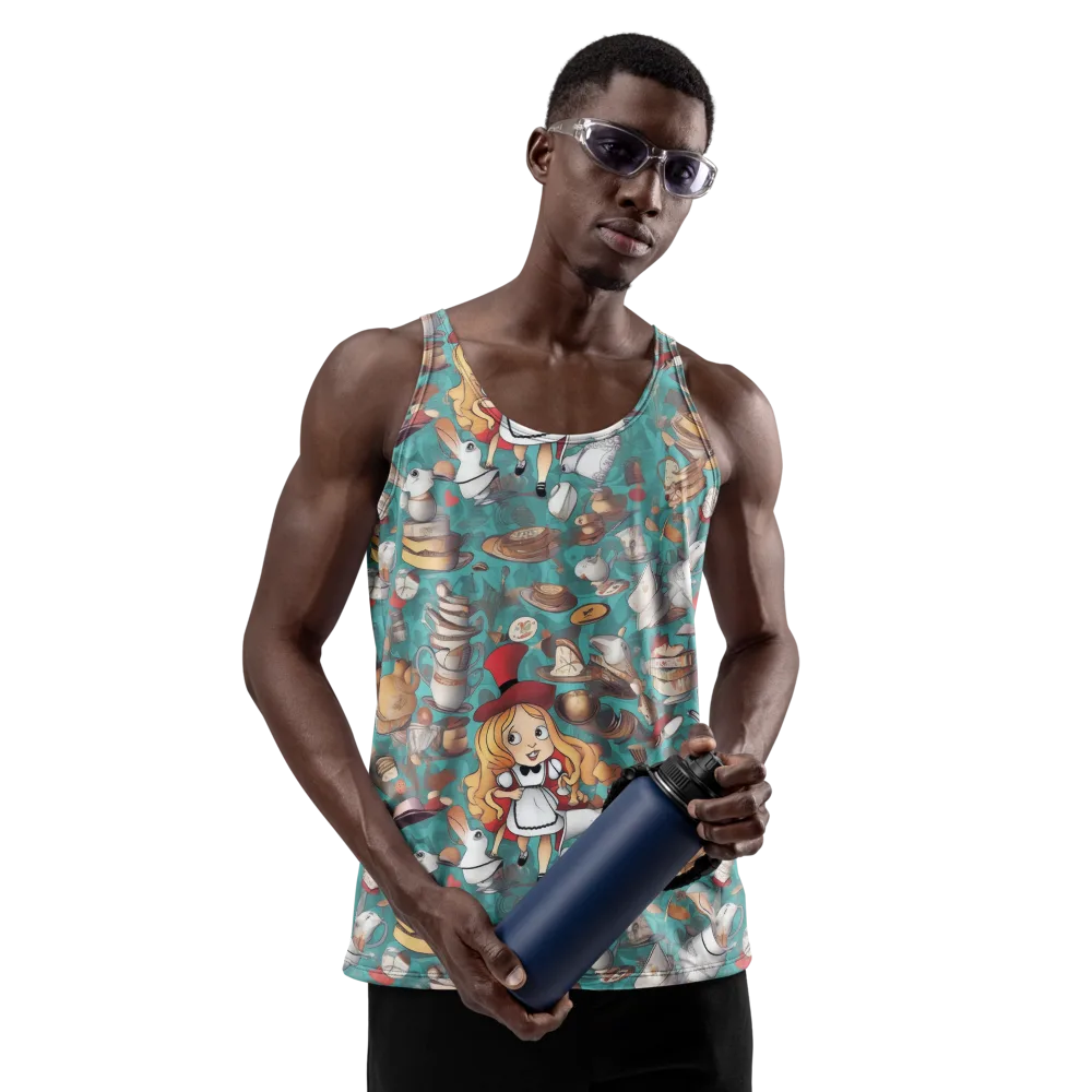 Wonderland Tea Party on Men's Tank Top — Front