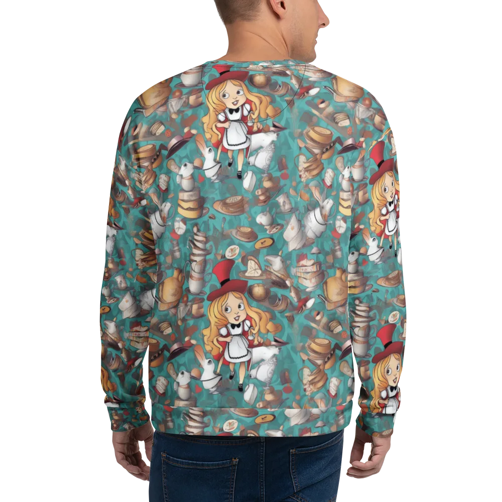 Wonderland Tea Party on Sweatshirt — Back