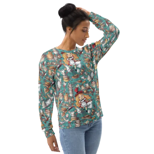 Wonderland Tea Party on a Sweatshirt