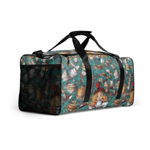 Wonderland Tea Party on a Duffle Bag